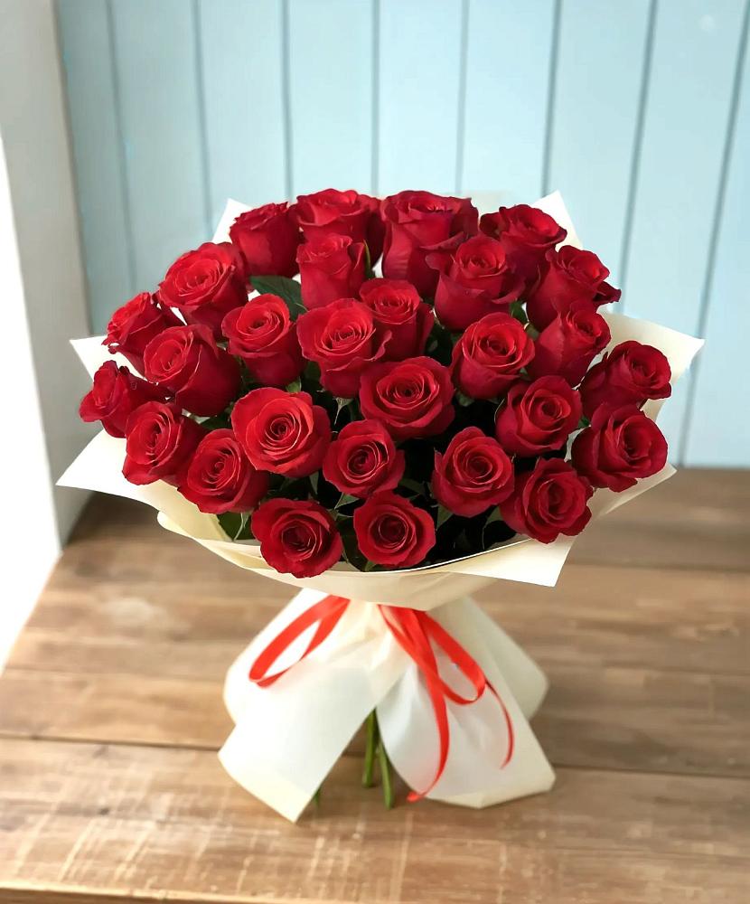 Букет 29 Красных роз в Новопашковской