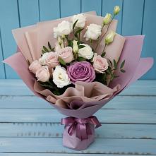 Букет цветов из:  Розы и Лизиантусы в Новопашковской