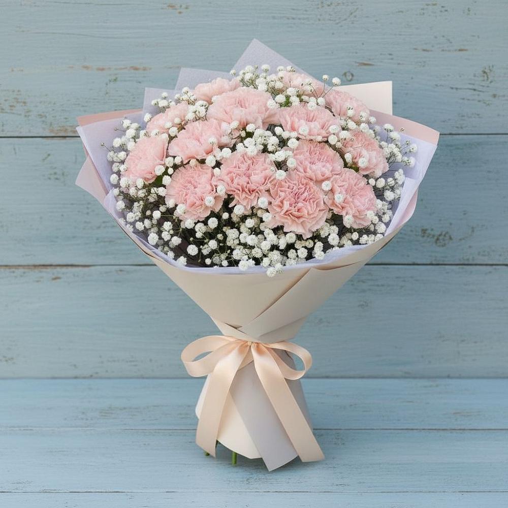 Букет цветов из: Гвоздики в Новопашковской