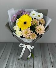 Букет цветов из:  Розы, Герберы и Хризантемы в Новопашковской