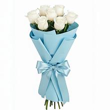 Букет 7 белых роз Проуд в Новопашковской