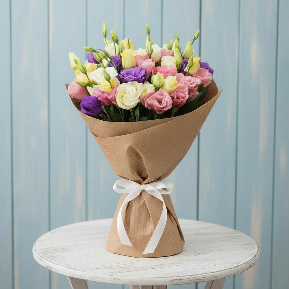 Букет цветов из: Лизиантусы в Новопашковской