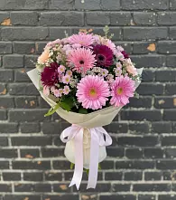 Букет цветов из:  Герберы и Хризантемы #REPLACE_PRED# Новопашковской