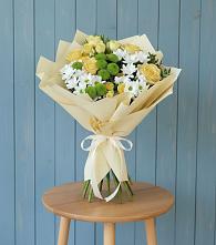 Букет цветов из:  Хризантемы и Розы #REPLACE_PRED# Новопашковской