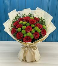 Букет цветов из:  Розы и Хризантемы в Новопашковской