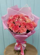 Букет 15 Розовых роз Равель в Новопашковской