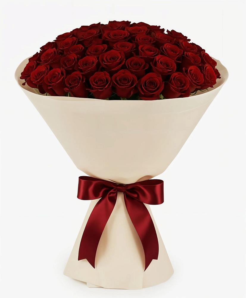 Букет 101 Бордовая роза Блэк Бакарра в Новопашковской