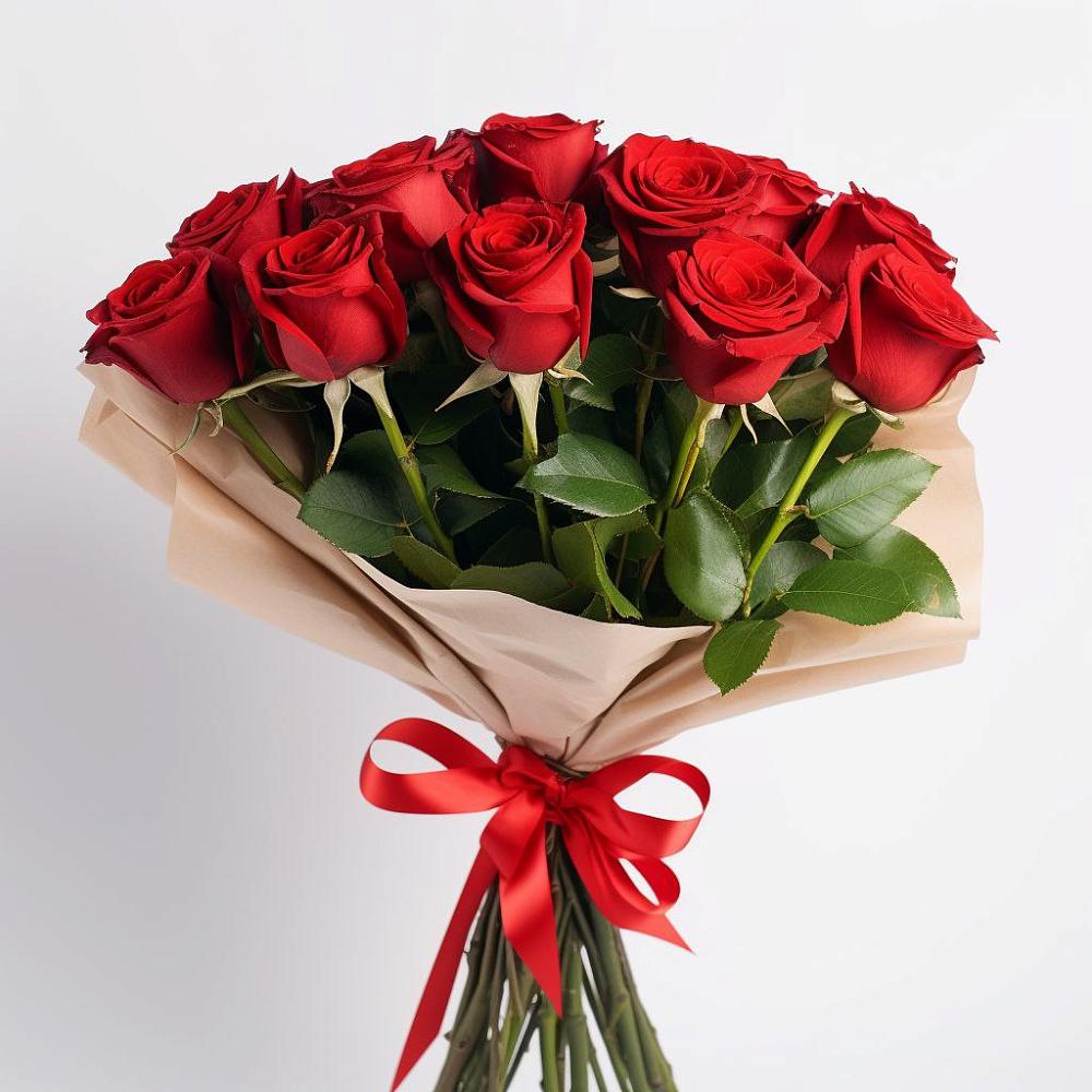 Букет 11 Красных роз Эдлесс Лав в Новопашковской